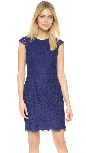 Shoshanna Mariah Lace Dress in Ink