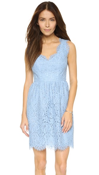 Shoshanna Sierra Lace Dress in Periwinkle