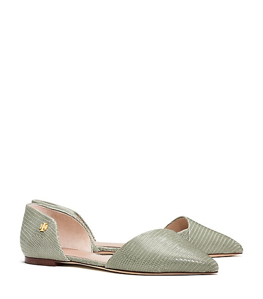 Tory Burch VIV FLAT in Belle Grey