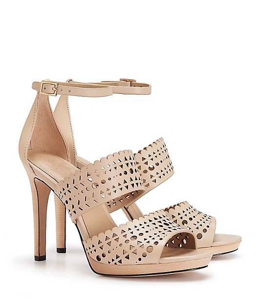 Tory Burch PERFORATED GLADIATOR SANDAL in Dulce De Leche 