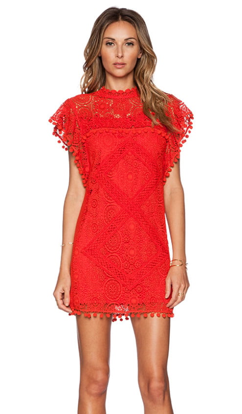 CLAYTON LACE TUNIC By TULAROSA in Cayenne