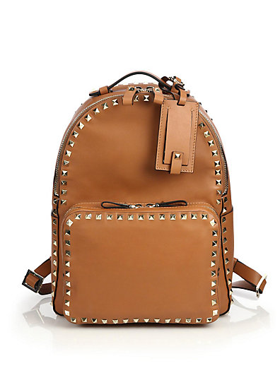 Valentino Rockstud backpack in cognac