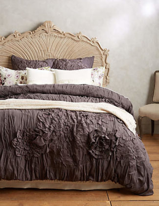 Anthropologie Bedding Georgina Duvet in Dark Grey