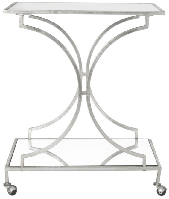 Ignatius Bar Cart Silver Safavieh