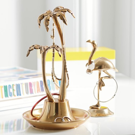 Pottery Barn Teen Chic Tropique Palm Tree or Flamingo Jewelry Holders