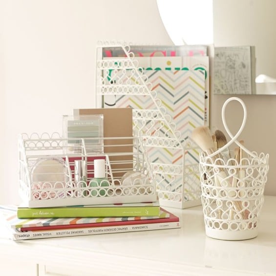 Pottery Barn Teen Wire Scallop Desk Accessories