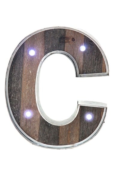 CRYSTAL ART GALLERY LED Marquee Letter Sign. Brown letter C. Nordstrom Anniversary Sale Early Access