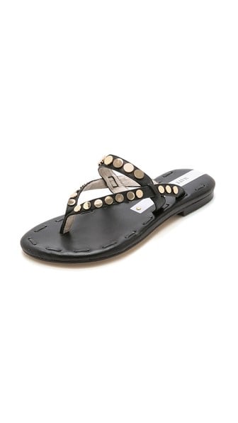 Matt Bernson Love Disc Sandals In Black and Gold. Shopbop 4th of July sale