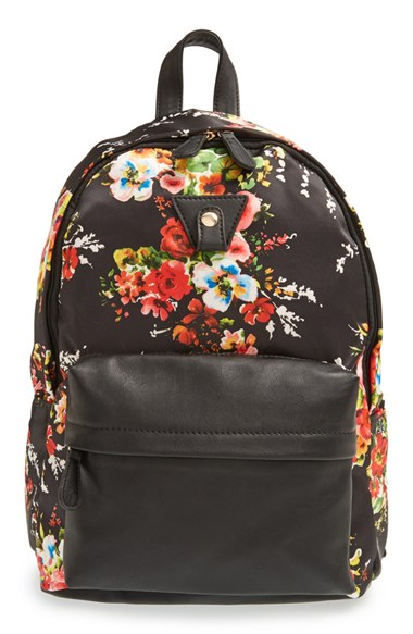 NILA ANTHONY Floral Backpack in Black