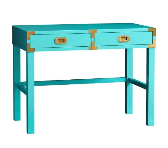 Pottery Barn Kids Gemma Writing Desk & Hutch. Color: Aqua