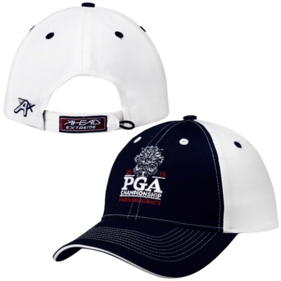 2015 PGA Championship Navy Blue/White Chino Contrast Stitch Adjustable Hat