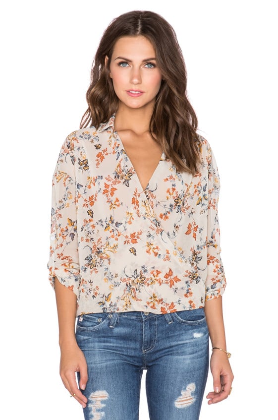 ABBEY CROSSOVER TOP BISHOP + YOUNG in Ivory Print