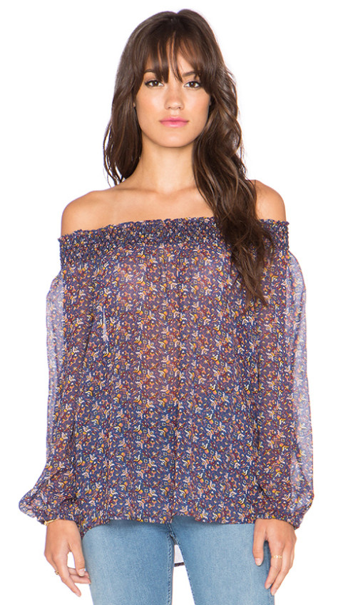 AZZEDINE OFF SHOULDER BLOUSE By JOIE in Deep Sapphire