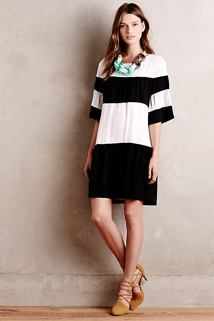 Basil and Lola Cora Tunic Dress in Black and White