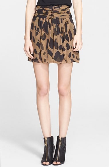 Burberry Brit Camo Print Silk Skirt in Honey print skirts for summer and fall