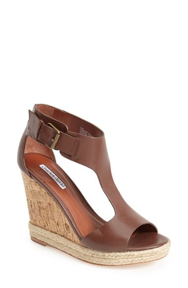 Charles David 'Olivia' Wedge Sandal (Women) in Dark Brown