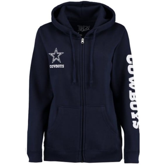 Dallas Cowboys Women's Navy Cheer Full-Zip Fleece