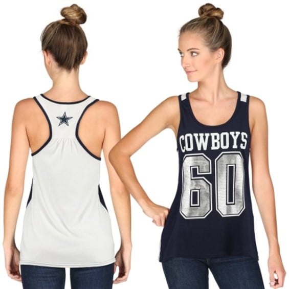 Dallas Cowboys Women's Navy Evadale Tank Top
