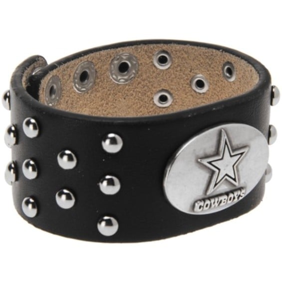 Dallas Cowboys Women's Studded Leather Cuff Bracelet