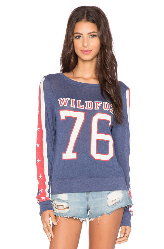 EST. 1776 SWEATSHIRT By WILDFOX COUTURE in Opium Blue