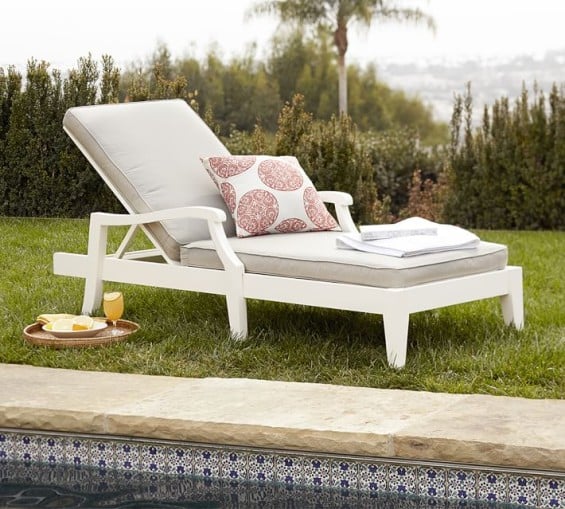 HAMPSTEAD PAINTED SINGLE CHAISE - WHITE