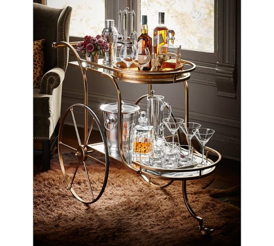 Pottery Barn KEN FULK ADMIRAL BAR CART