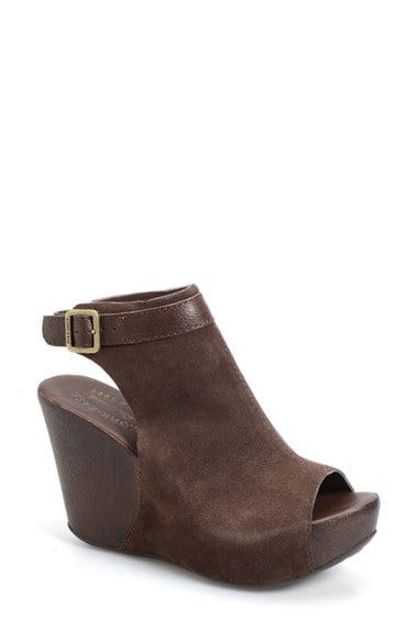 Kork-Ease® 'Berit' Wedge Sandal (Women) in Morosita Leather Suede Combo