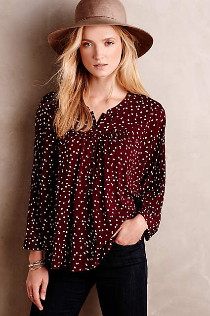 Linden Blouse by Maeve in Wine