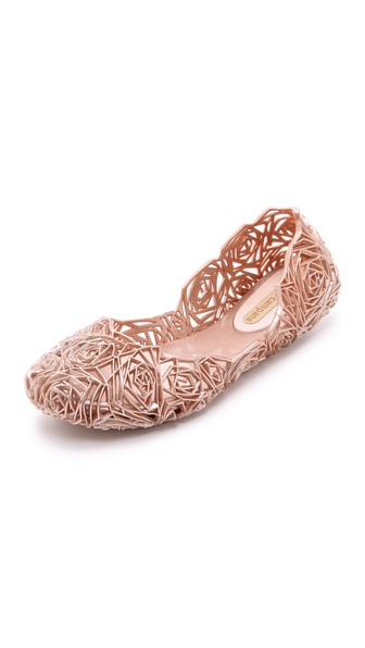 Melissa Campana Fitas II Flats in Rose Gold