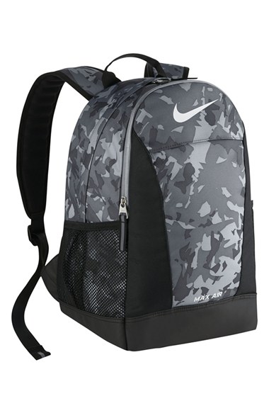 Nike 'Max Air' Water Resistant Backpack (Kids) in Cool Grey/Black/White