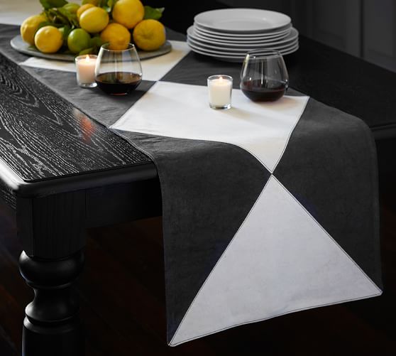 Pottery Barn KEN FULK COLLECTION PAINTED CANVAS TABLE RUNNER