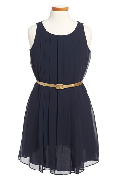 Ralph Lauren Sleeveless Dress (Toddler Girls & Little Girls) in Aviator Navy