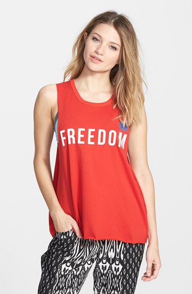 Rip Curl 'Freedom' Muscle Tee (Juniors) in Red