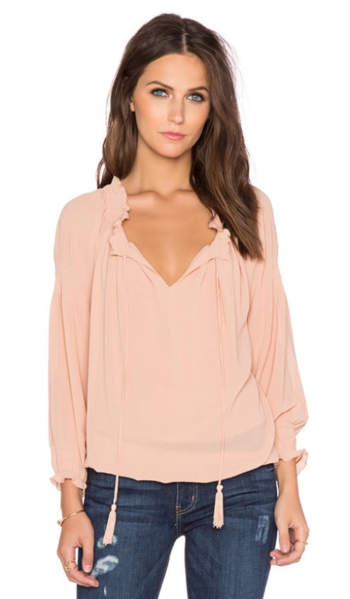SILVIE SMOCKED BLOUSE By GREYLIN in Blush