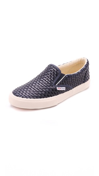 Superga Slip On Sneakers in Navy Blue