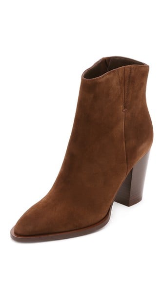 Vince Erving Suede Booties in Chestnut