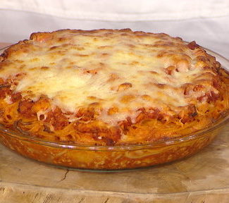 NBC "Food Fighters" host Adam Richman shows Matt Lauer how to make his delicious spaghetti pie recipe on the Thursday, August 20, 2015 episode of the Today show.