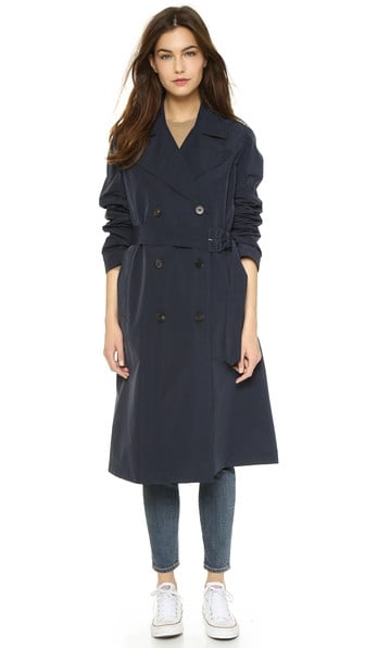 6397 Trench Coat in Navy Blue