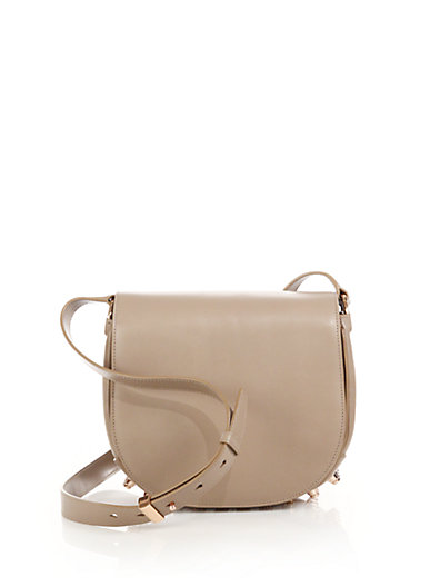 Alexander Wang Lia Leather Saddle Bag in Sand