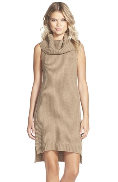 BB Dakota 'Marisa' High Low Hem Turtleneck Sweater Dress in Churro