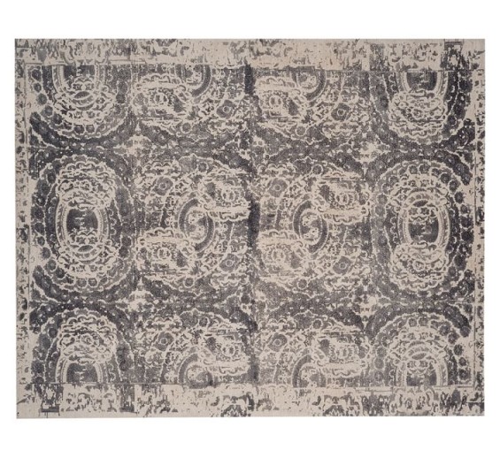 BOSWORTH PRINTED RUG - GRAY. Pottery Barn