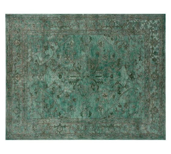 BRADY PERSIAN RUG- TEAL. Pottery Barn