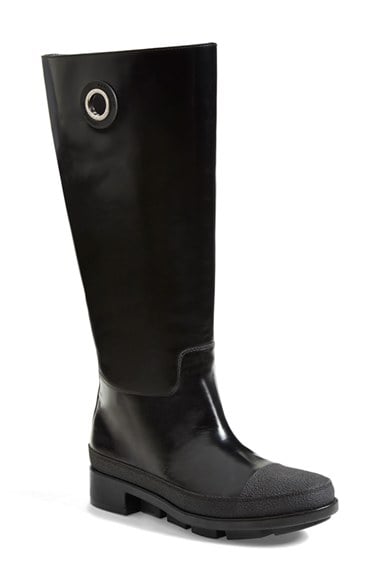 Balenciaga Leather Rain Boot (Women) in Black