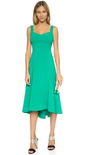 Black Halo Capri High / Low Dress in Agave Green