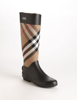 Burberry 'Clemence' Rain Boot (Women) in Housecheck