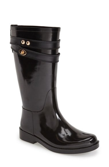 COACH 'Tara' Rain Boot (Women) in Black Rubber