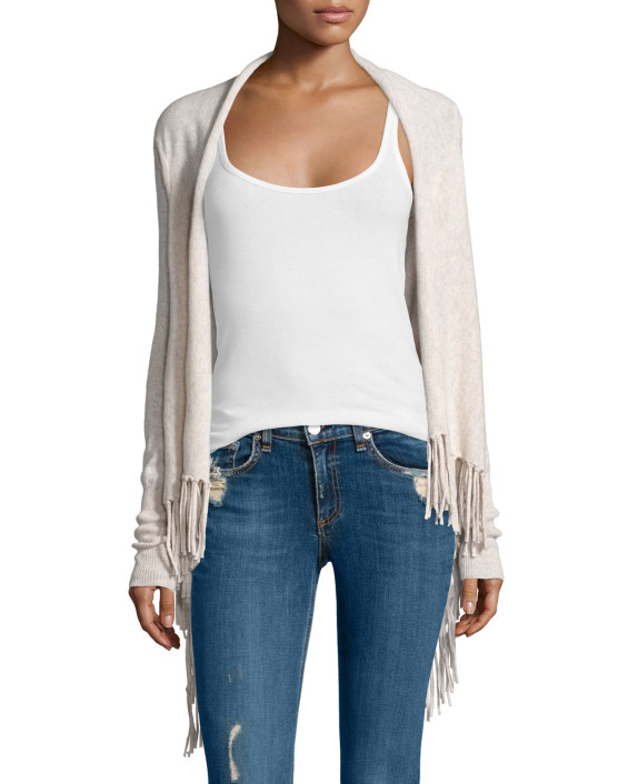 Calypso St. Barth Godarni Long-Sleeve Cashmere Sweater in Oatmeal