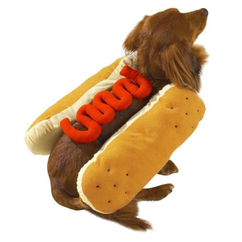 Casual Canine Hot Diggity Dog Costumes (Ketchup)