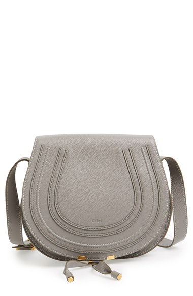 Chloe 'Marcie - Medium' Leather Crossbody Bag - Grey