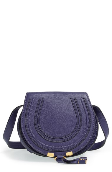 Chloé 'Marcie - Small' Leather Crossbody Bag in Black, Tan or Storm Blue